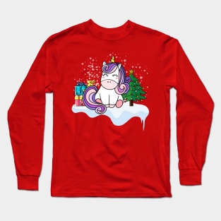 Magical Christmas Unicorn Long Sleeve T-Shirt